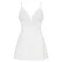 Obsessive - babydoll in pizzo con perizoma - bianco