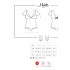 Obsessive Moketta - body nero a righe con volants in pizzo