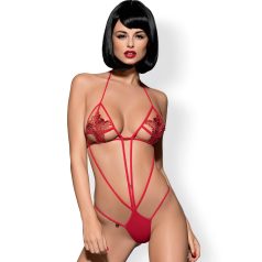 Obsessive Luiza - body a tulipano, cinghie - rosso (S/M)