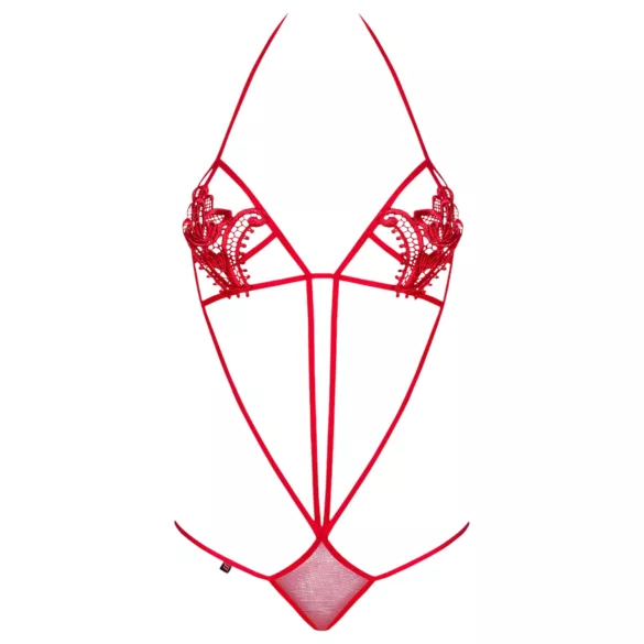 Obsessive Luiza - body con spalline - motivo tulipano - rosso S/M