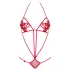 Obsessive Luiza - body con spalline - motivo tulipano - rosso S/M