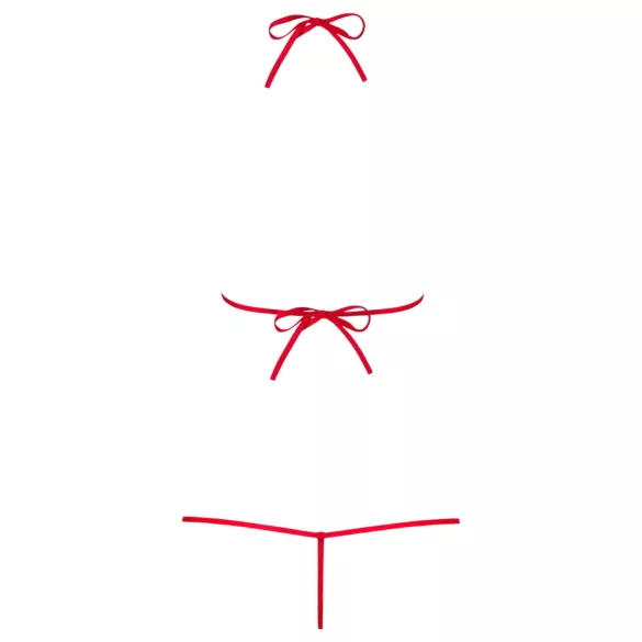 Obsessive Luiza - body con spalline - motivo tulipano - rosso S/M