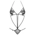 Obsessive Luiza - body sexy con cinturini - nero - taglia S/M