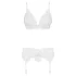 Obsessive - completo intimo pizzo bianco - set lingerie donna