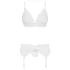 Obsessive - completo intimo pizzo bianco - set lingerie donna - L/XL