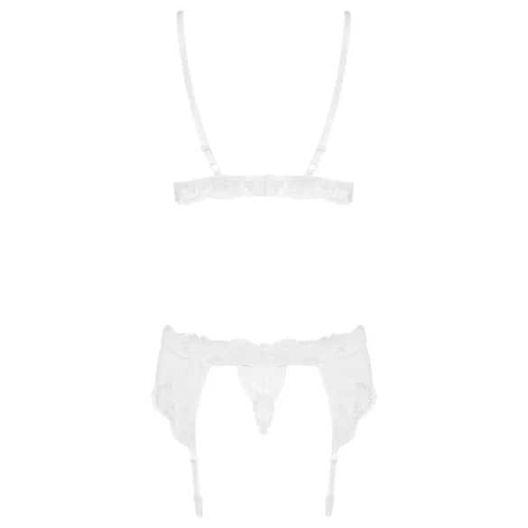 Obsessive - completo intimo pizzo bianco - set lingerie donna - L/XL