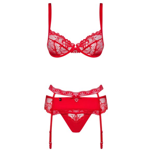 Obsessive - set lingerie donna - sexy - rosso