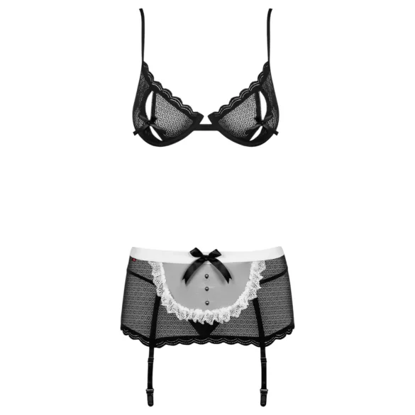 Obsessive Maidme - costume cameriera sexy 6 pezzi - travestimento donna