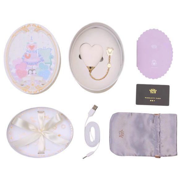 ZALO Baby Heart - vibratore clitorideo impermeabile intelligente (bianco)