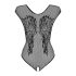 Obsessive B112 – Body Aperto a Rete con Ali d'Angelo (Nero) - XL/XXL