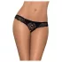 Obsessive Miamor - tanga donna aperta con strass - pizzo nero - L/XL