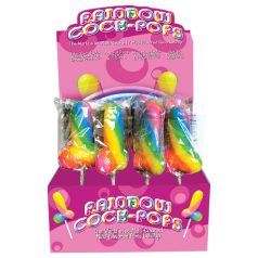  Rainbow Cock Pop - lecca-lecca a forma di pene - gusto frutta - 85g
