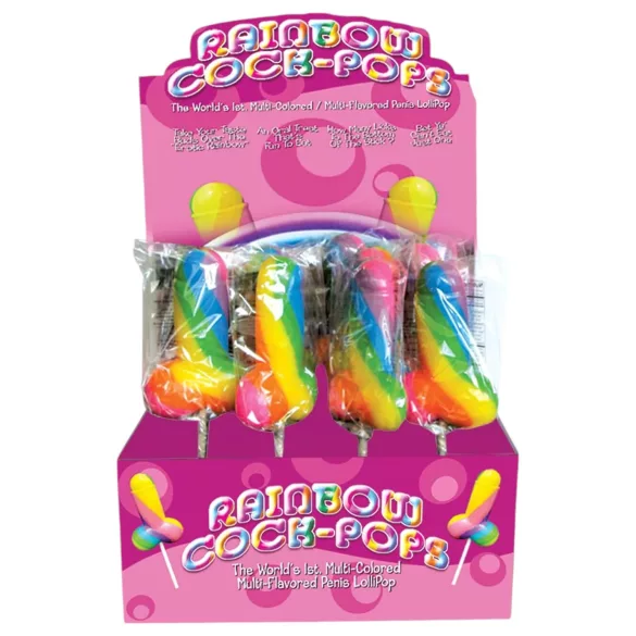 Rainbow Cock Pop - lecca-lecca a forma di pene (85 g) - gusto frutta