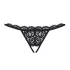 Obsessive - tanga aperta in pizzo con fiocchetto - nero - L/XL