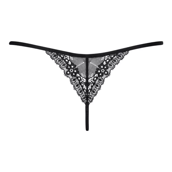 Obsessive - tanga con cinturini - pizzo nero