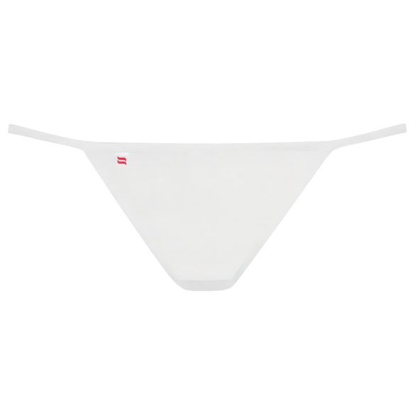 Obsessive - tanga sexy con motivo di tulipano - bianco