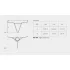 Obsessive - tanga sexy con motivo di tulipano - bianco - L/XL