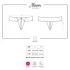 Obsessive Miamor - tanga donna aperta con strass - pizzo nero - XXL