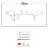 Obsessive - tanga donna in pizzo con strass - nero - L/XL
