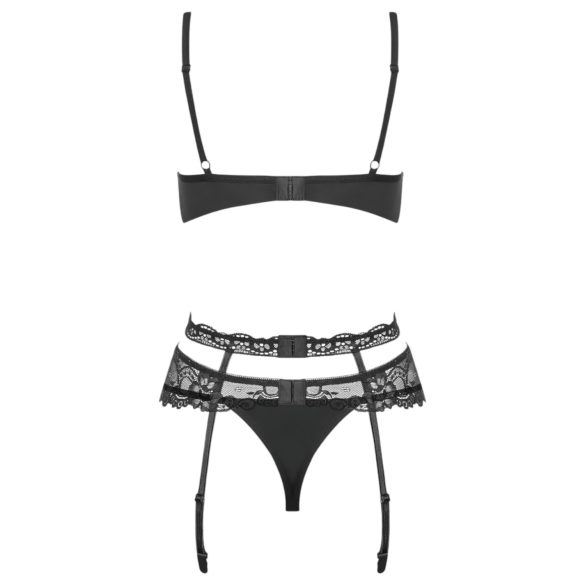 Obsessive - set lingerie - trasparente nero