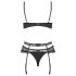Obsessive - set lingerie - trasparente nero