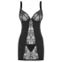 Obsessive - babydoll con perizoma - trasparente nero