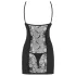 Obsessive - babydoll con perizoma - trasparente nero