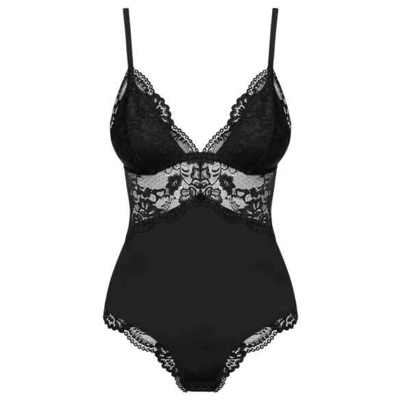 Obsessive - body in pizzo - nero - XXL