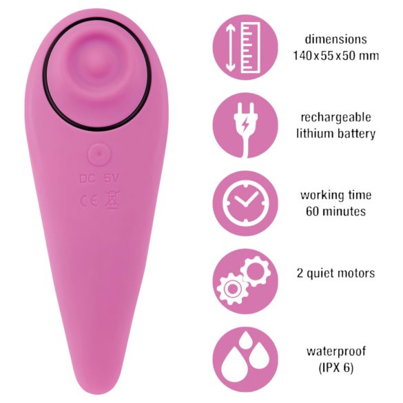 FEELZTOYS Femmegasm - vibratore clitoride 2in1 ricaricabile - silicone rosa