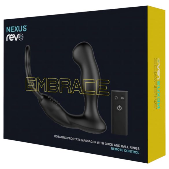 Nexus Revo - vibratore prostata rotante con anello - nero