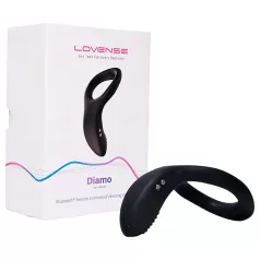   Lovense Diamo - Anello vibrante per pene controllato via app, per uomini (nero)