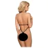 Obsessive - body sexy con scollo allacciato al collo - nero - L/XL