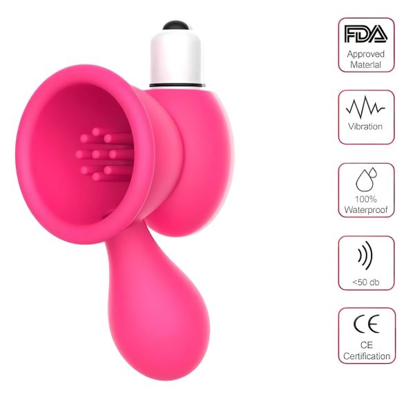 Aixiasia Bobo - succhia capezzoli vibrante - silicone rosa