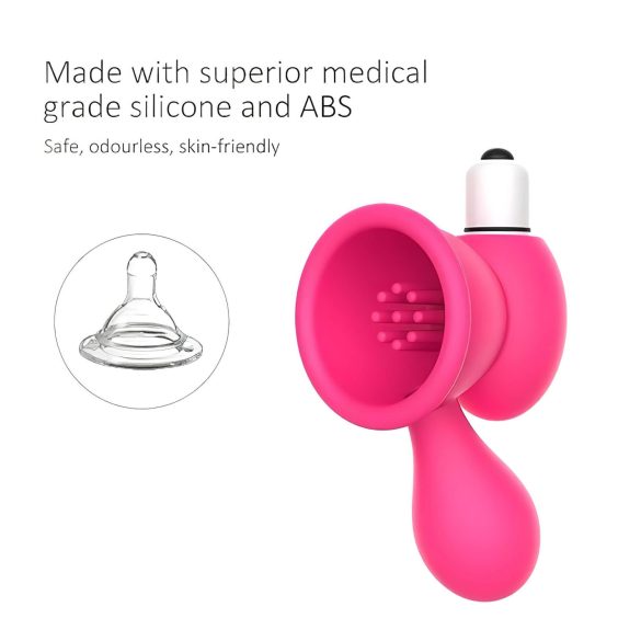 Aixiasia Bobo - succhia capezzoli vibrante - silicone rosa