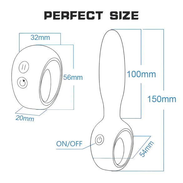 Aixiasia Dylon-Remote - vibratore anale wireless ricaricabile nero