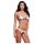 Baci - Completo reggiseno fiorito in pizzo + mutandina aperta - M/L
