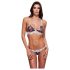 Baci - set reggiseno floreale e di pizzo - M/L