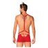 Obsessive Mr Reindy - Costume da renna uomo (3 pezzi) - rosso