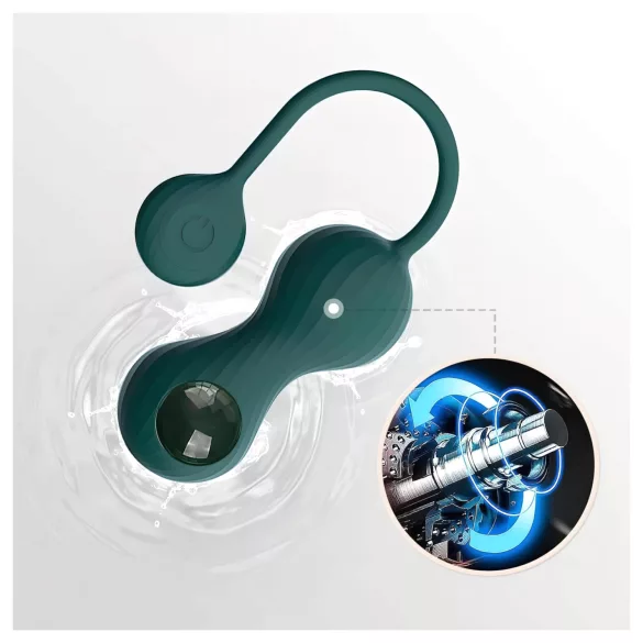 Magic Motion Crystal Duo - Palline geisha vibranti a controllo app (verde)