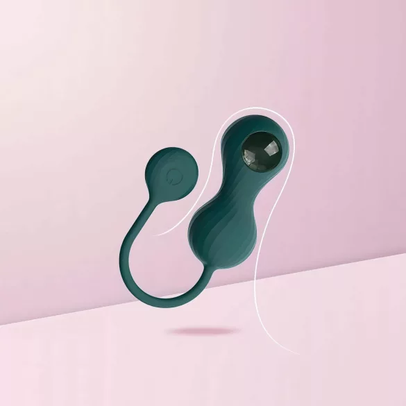 Magic Motion Crystal Duo - Palline geisha vibranti a controllo app (verde)