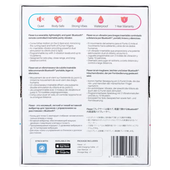 LOVENSE Flexer Panty - vibratore 2in1 ricaricabile (rosa)