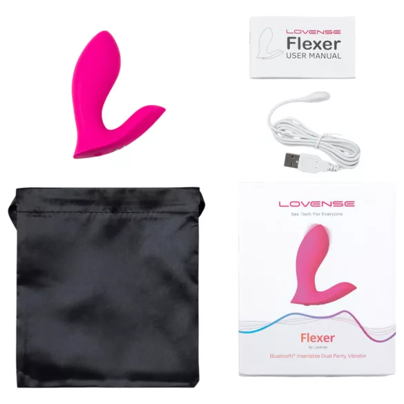 LOVENSE Flexer Panty - vibratore 2in1 ricaricabile (rosa)