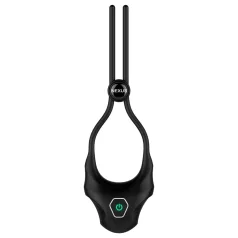   Nexus Forge - anello fallico vibrante regolabile - silicone nero