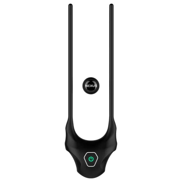 Nexus Forge - anello fallico vibrante regolabile - silicone nero