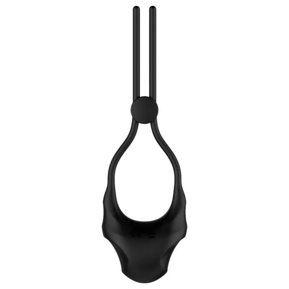 Nexus Forge - anello fallico vibrante regolabile - silicone nero