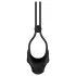 Nexus Forge - anello fallico vibrante regolabile - silicone nero