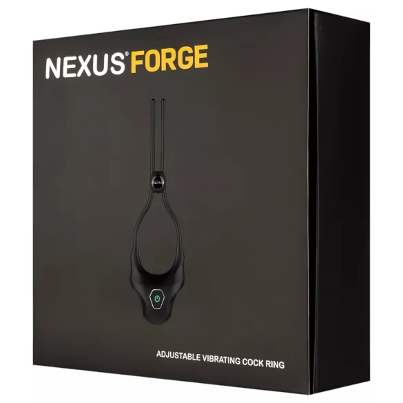 Nexus Forge - anello fallico vibrante regolabile - silicone nero