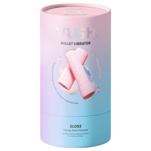 Vush Pop Gloss - mini vibratore ricaricabile impermeabile - rosa