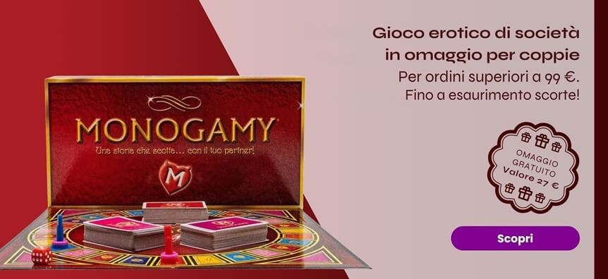 Per ordini superiori a 99 € regaliamo il gioco da tavolo erotico per coppie Monogamy | Sexy Shop Desirel